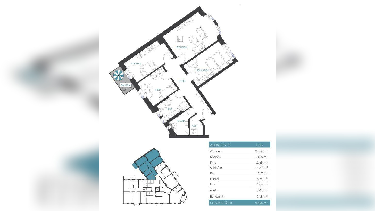Erstbezug nach Sanierung – Moderne 3-Zimmer-Wohnung mit Balkon