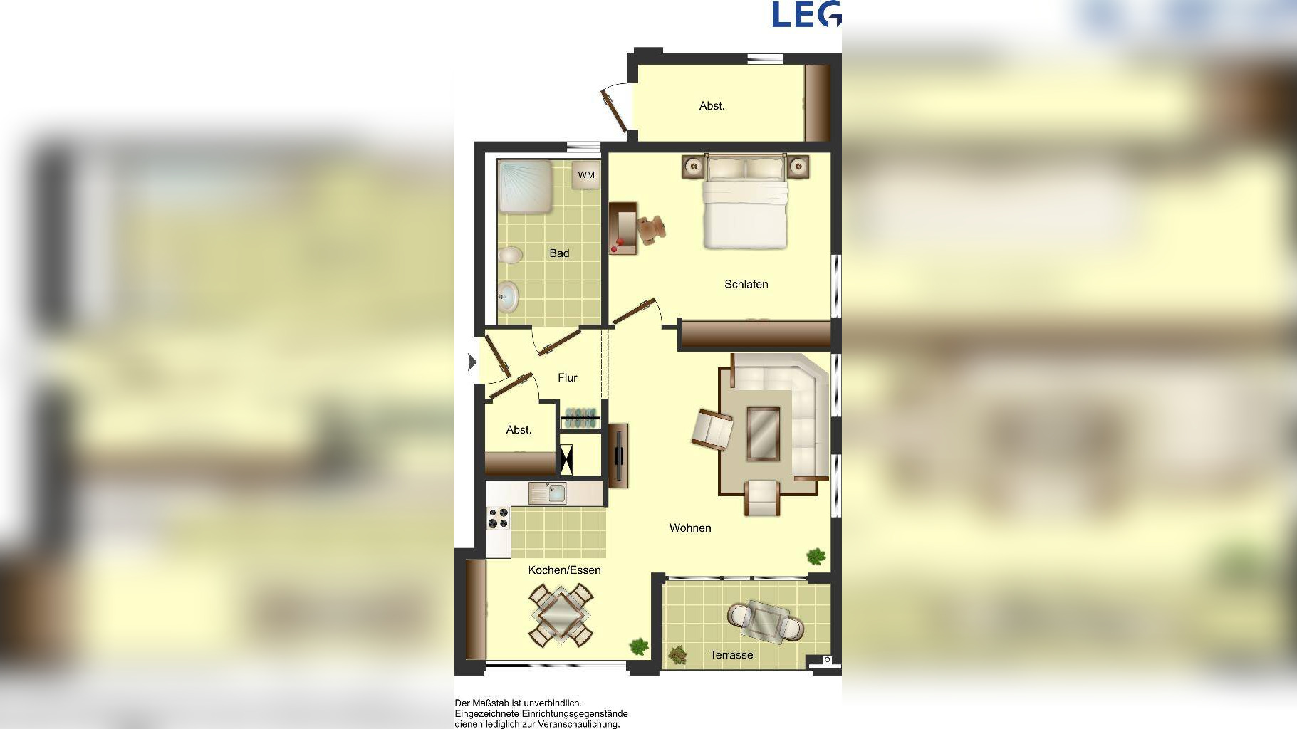 Helle 2-Zimmer-Etagenwohnung in Bocholt 70 m², Baujahr 2007, 46395 Bocholt