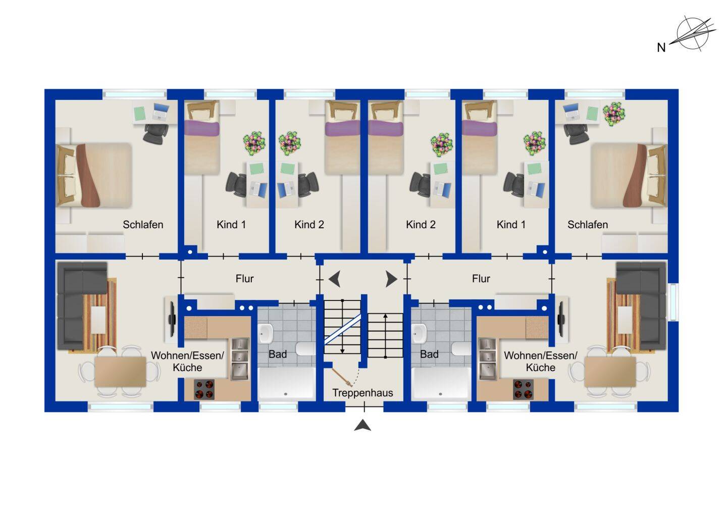 6-Parteien-Mehrfamilienhaus im Nordosten von Beckum, 59269 Beckum
