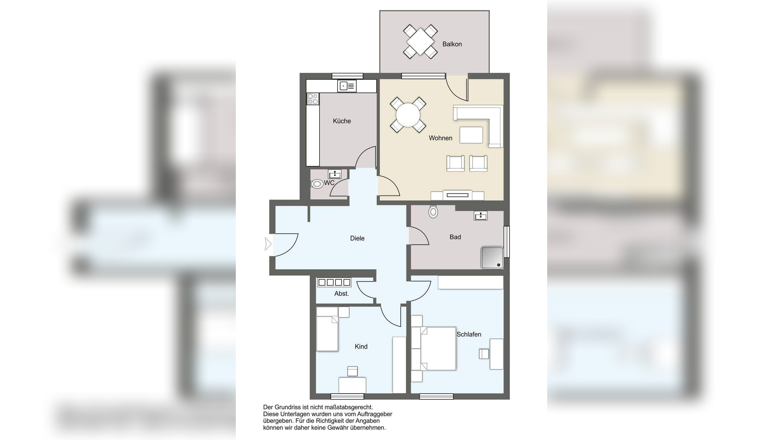 Gepflegte 3-Raum-Wohnung in ruhiger Lage, 6862 Dessau-Roßlau