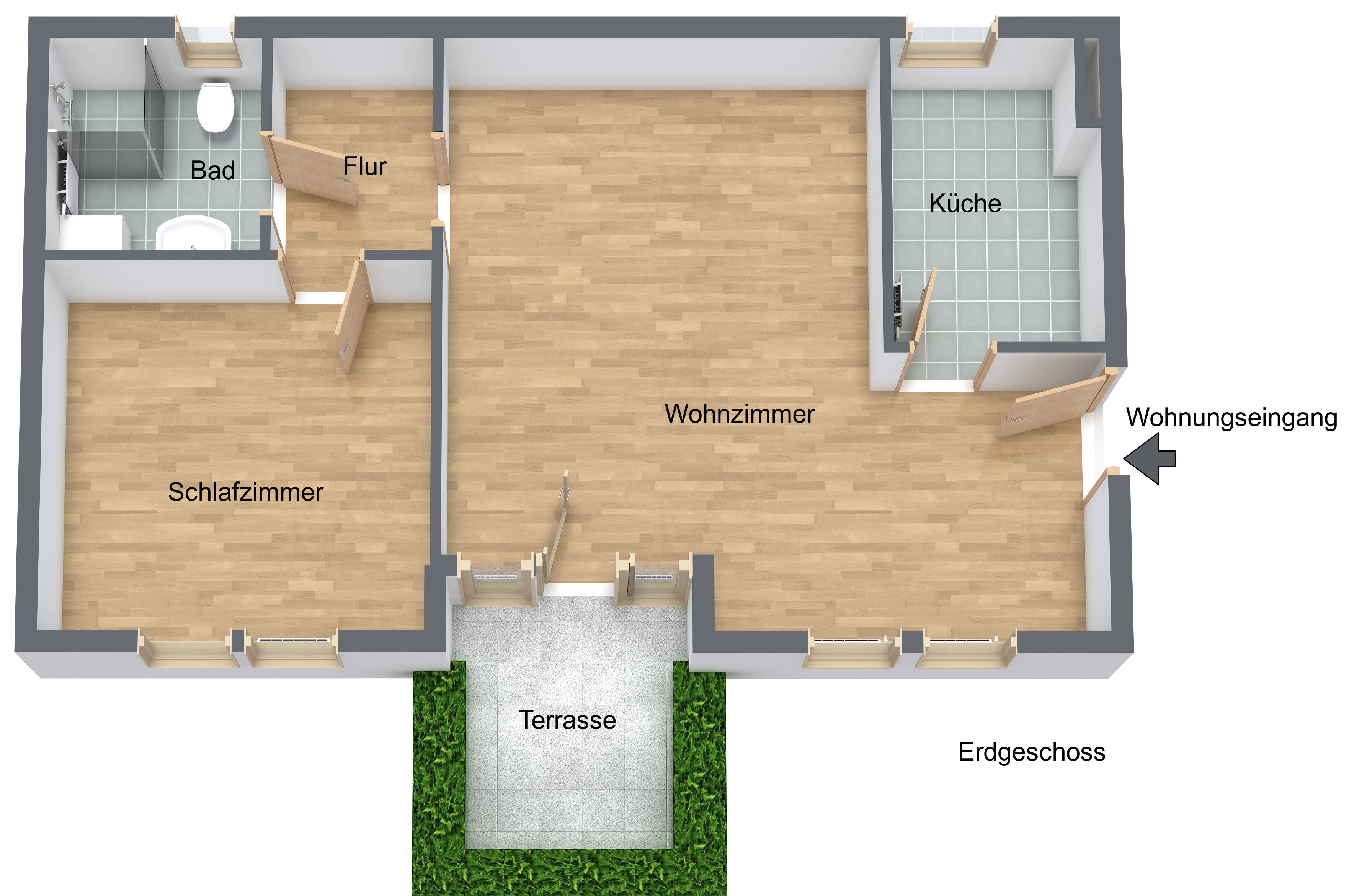 2-Zimmerwohnung, 98544 Zella-Mehlis (Benshausen)