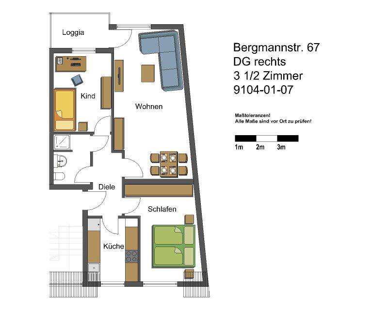 gemütliche 3-Zimmer-Wohnung mit Balkon in Ückendorf – 45886 Gelsenkirchen – Vorschaubild 6
