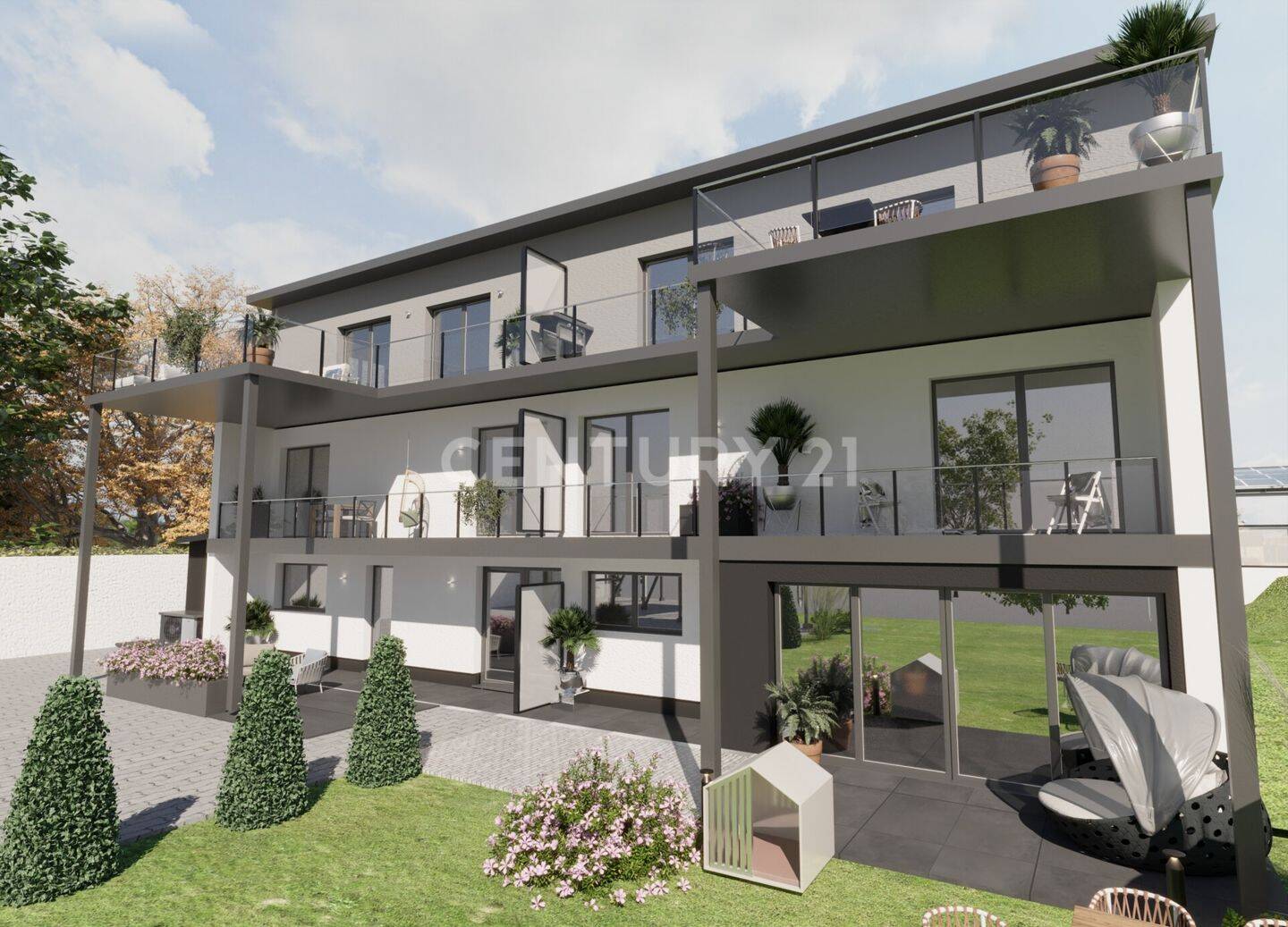GREEN LIVING² – W3 -PROV.FREI, KFW40EE: 5 SANIERTE+2 NEUBAU PENTHOUSE WOHNG., EIG. GARTEN, PV, 66265 Heusweiler