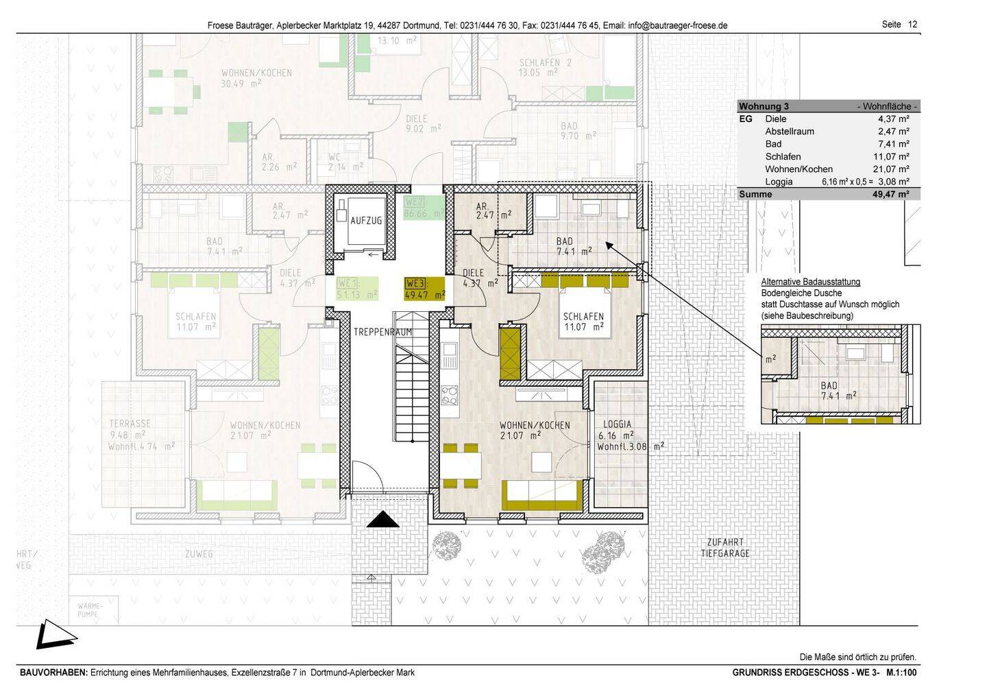 Wohn(t)raum für Jung und Alt = Neubau-Eigentumswohnung im EG mit Loggia – 44287 Dortmund – Vorschaubild 3