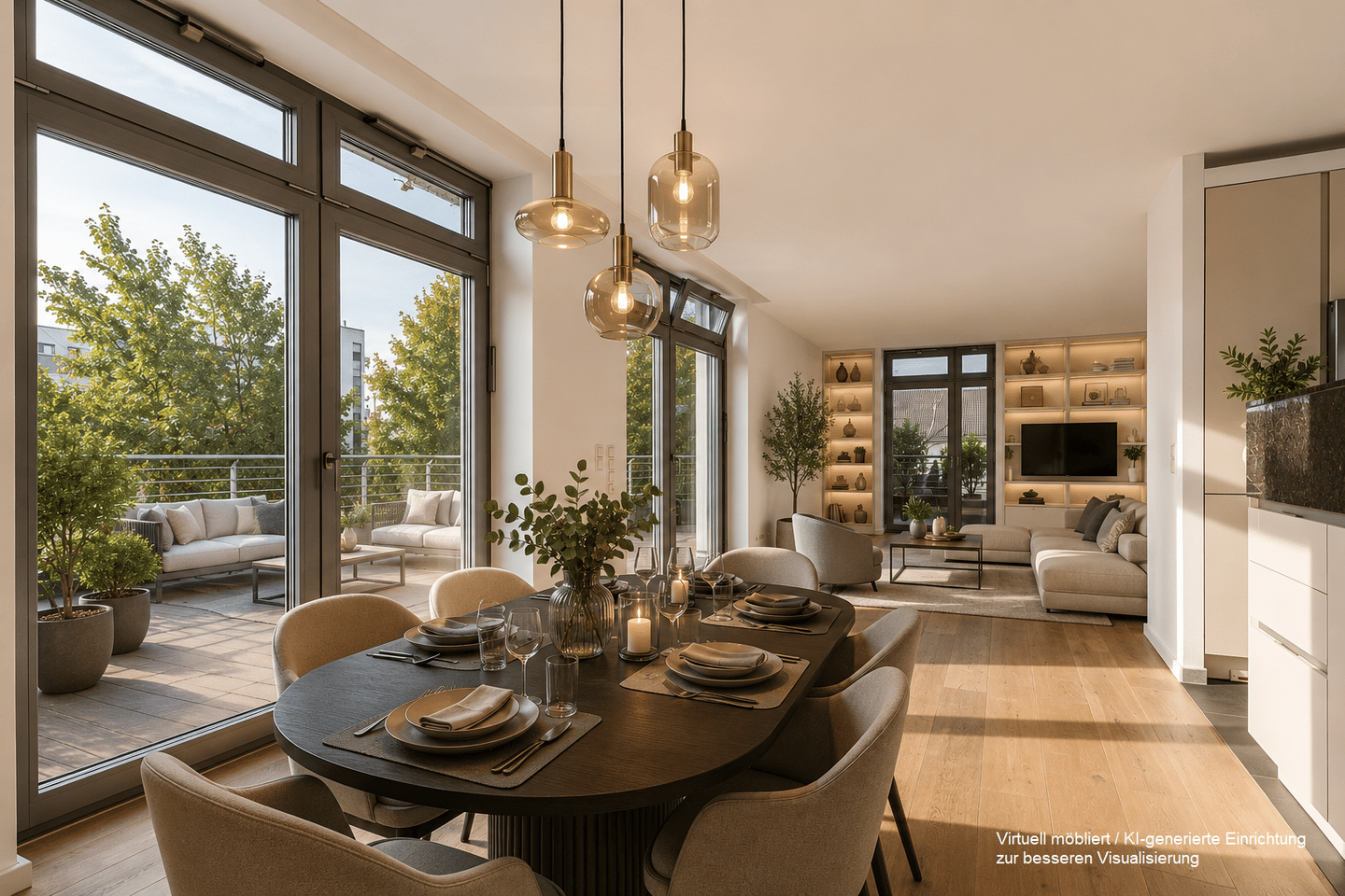 Urban leben, entspannt wohnen – stilvolles City-Penthouse mit Sonnenterrasse in Oldenburg – 26121 Oldenburg (Oldb) – Vorschaubild 4