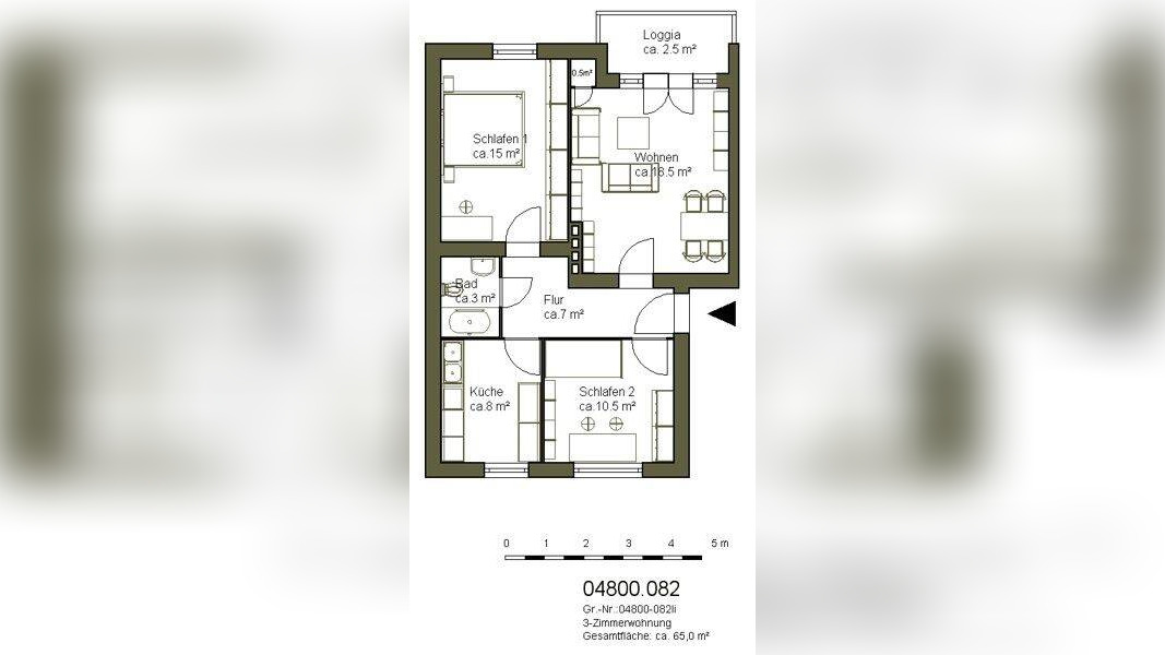 Schicke 3-Zimmer-Wohnung mit Balkon – Hannover – Vorschaubild 3