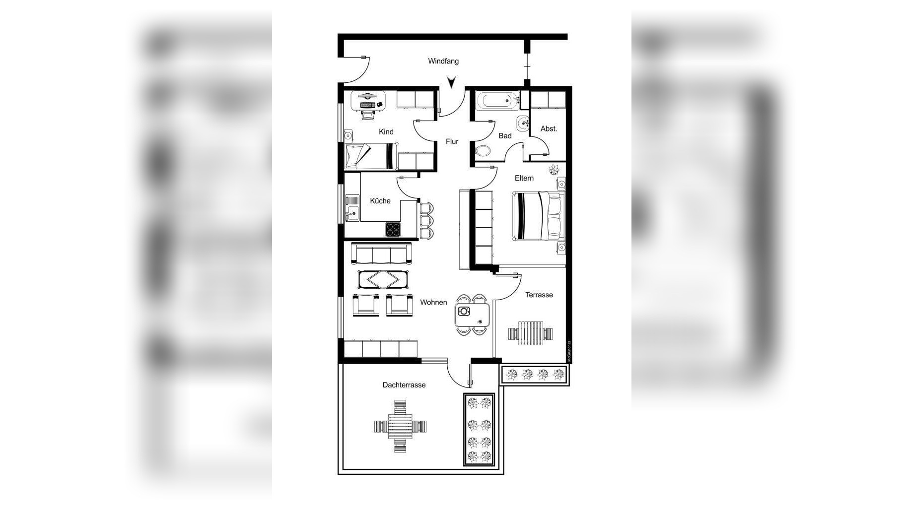 Mit Blick ins Grüne: „Gemütliche 2,5-Zimmer-Terrassenwohnung in Wentorf“ – 21465 Wentorf bei Hamburg – Vorschaubild 3