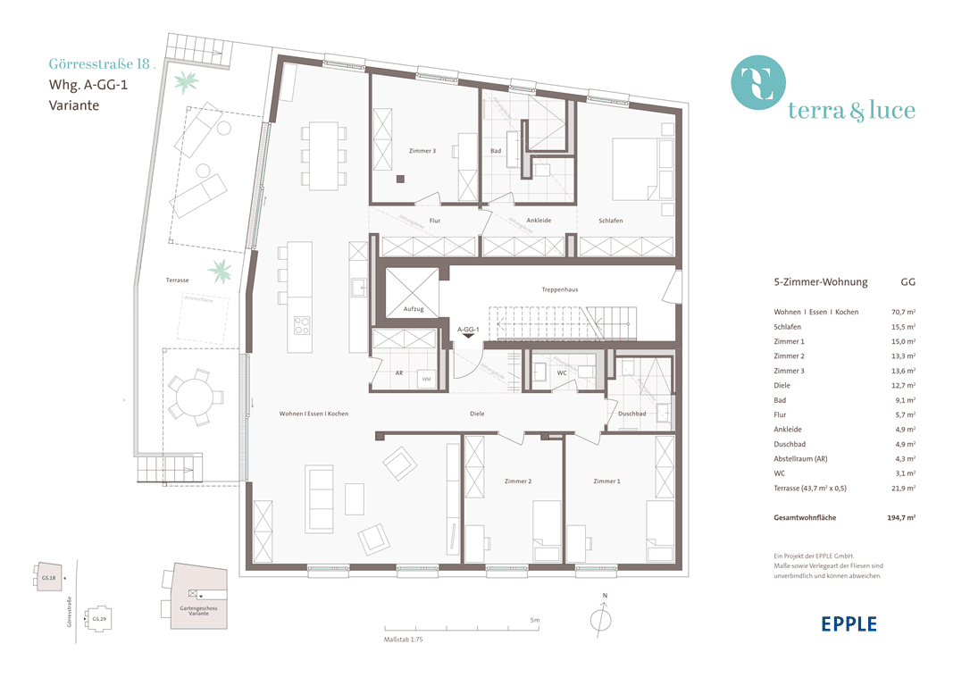 Neubau-Eigentum mit über 400 m² Garten in Heidelberg: Wohnen mit mediterranem Flair in der Südstadt. – 69126 Heidelberg – Vorschaubild 3