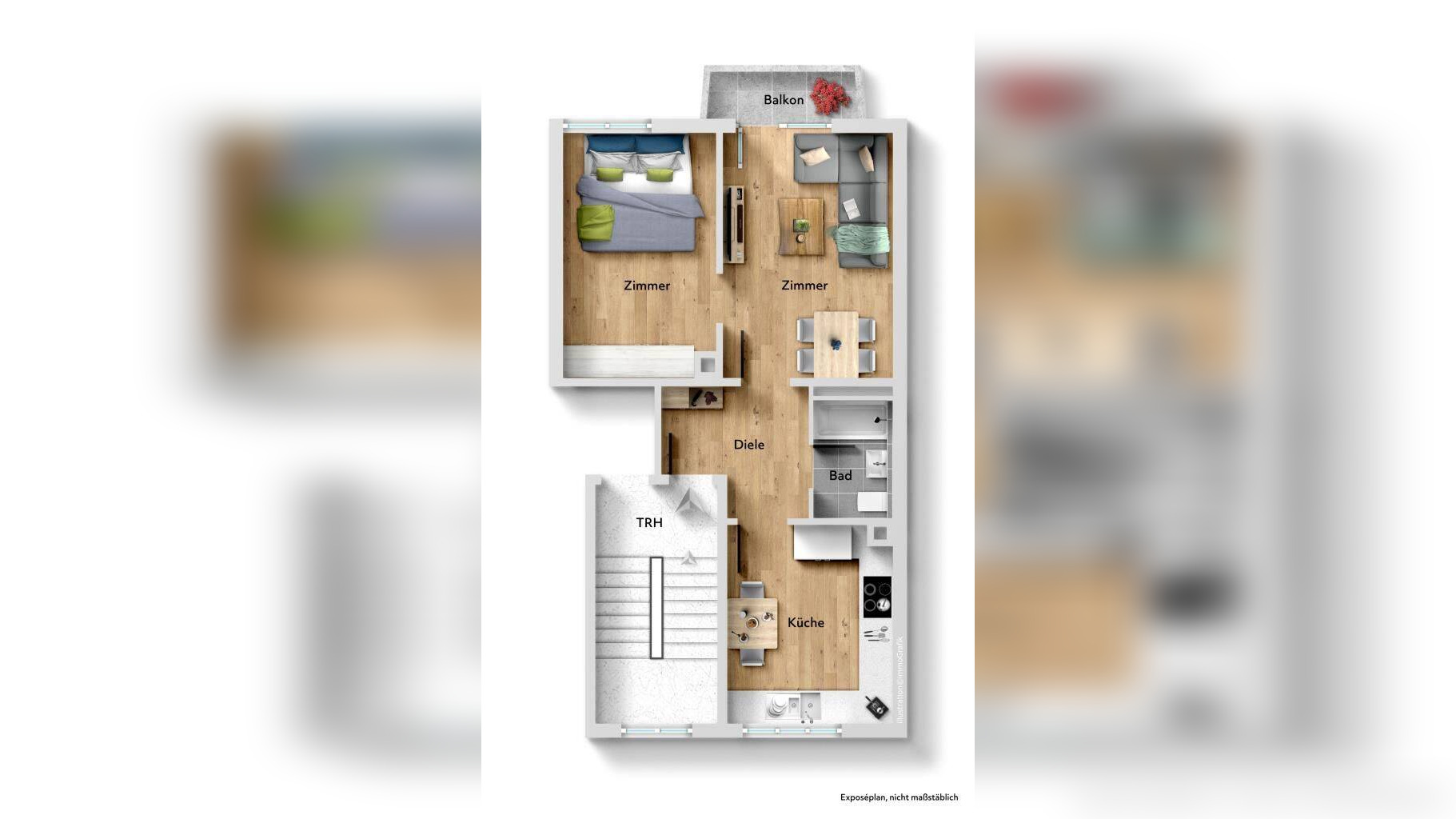 Jetzt erwerben, später beziehen! Interessante 2 Zimmer-Wohnung in S-West! – 70193 Stuttgart – Vorschaubild 3