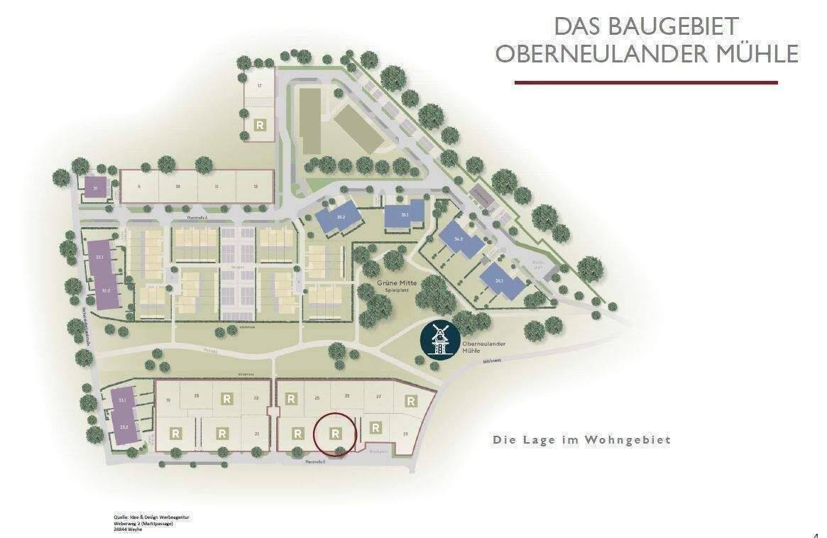Neu an der Oberneulander Mühle – attraktive Doppelhaushälften „Mühlengarten II“ – 28355 Bremen – Vorschaubild 3