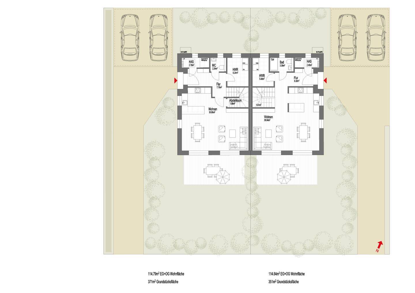 Neu an der Oberneulander Mühle – attraktive Doppelhaushälften „Mühlengarten II“ – 28355 Bremen – Vorschaubild 4