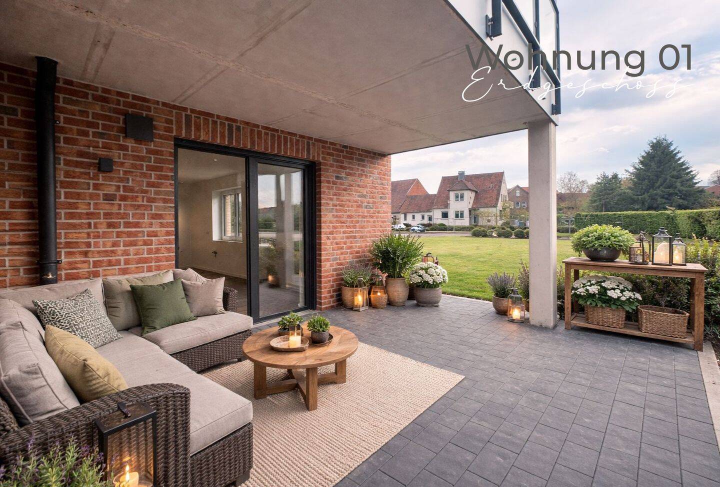 Schlüsselfertig & bezugsbereit – diese 3-Zimmer-Neubau Wohnung im Erdgeschoss wartet auf Sie! – 49448 Brockum – Vorschaubild 3