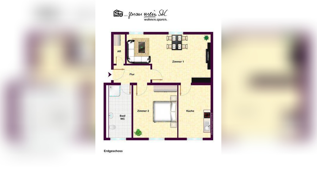Schöne 2-Zimmer-Wohnung mit Dusche im Siedlungshaus – Chemnitz – Vorschaubild 7