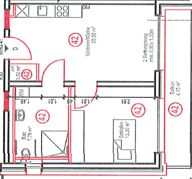 Rheinblick inklusive – 2-Zimmer Wohnung mit Balkon- – 47139 Duisburg – Vorschaubild 7