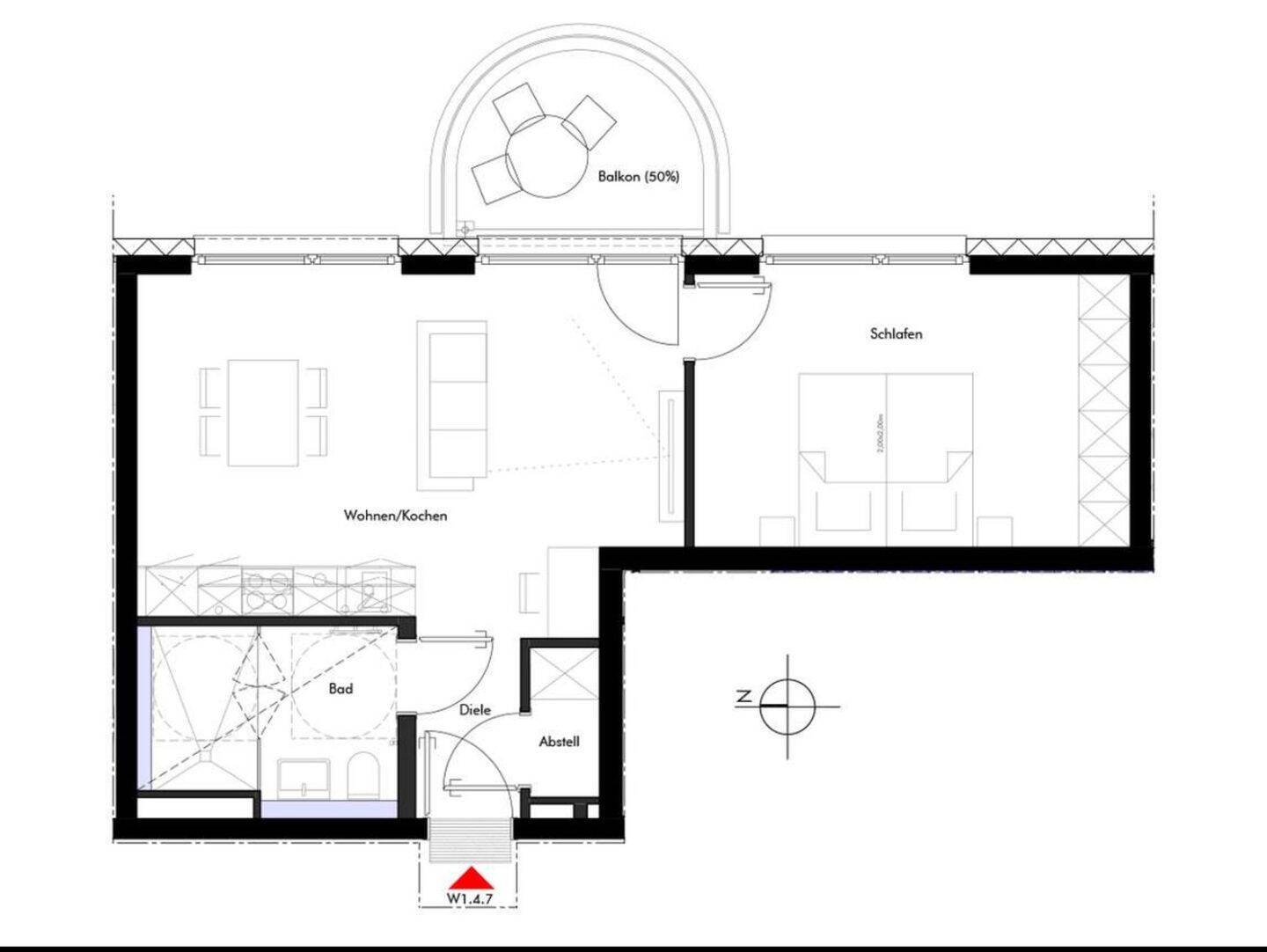 2-Zimmer Wohnung mit Dachterrasse – gehobene Ausstattung – München – Vorschaubild 3