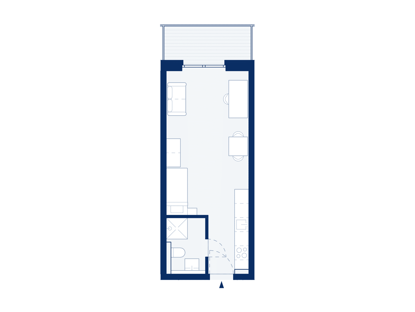 1-Zimmer-Apartment mit Balkon zur Parkseite (B12) – 53129 Bonn – Vorschaubild 3