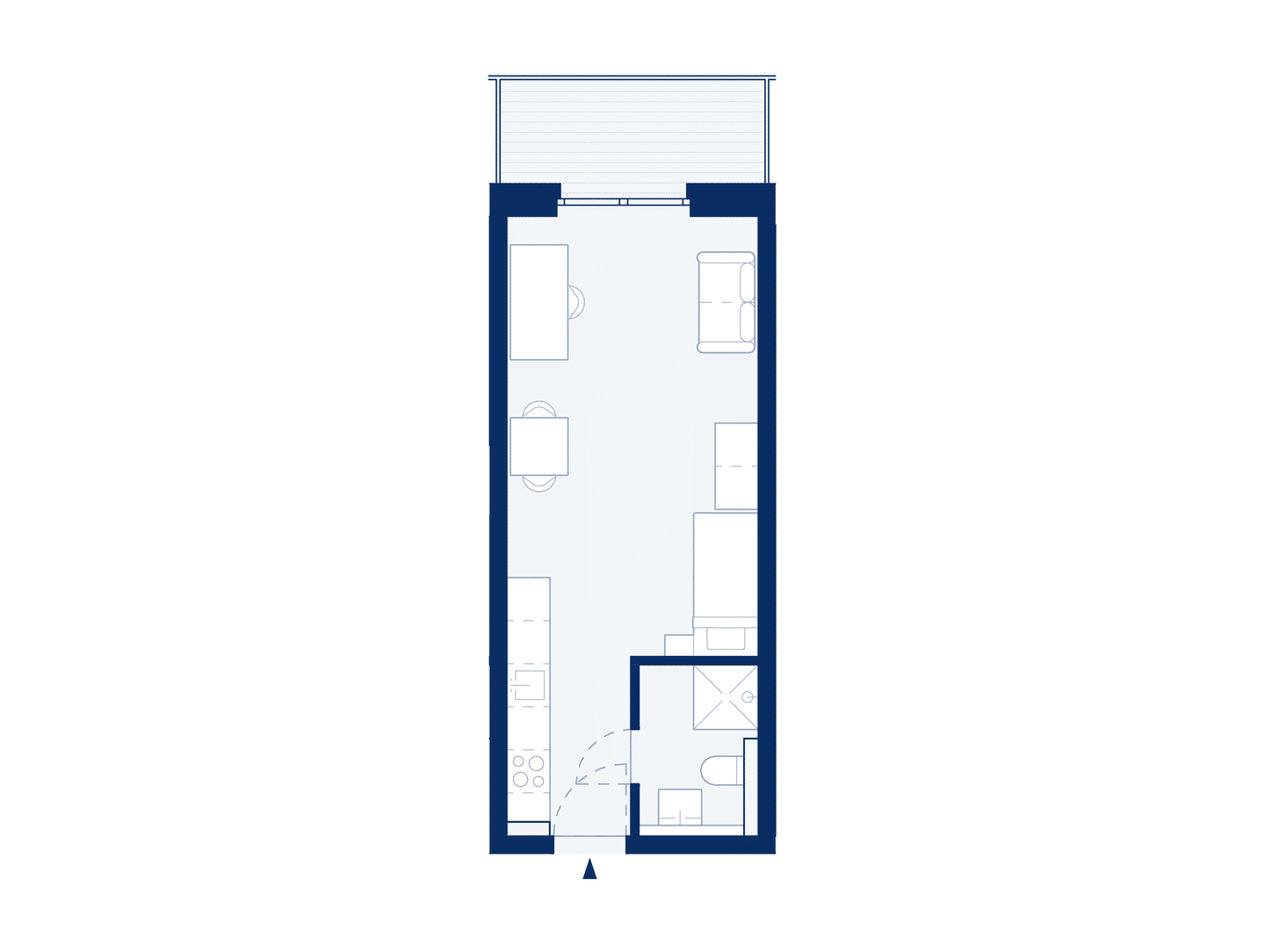 1-Zimmer-Apartment mit Balkon zur Parkseite (B11) – 53129 Bonn – Vorschaubild 3