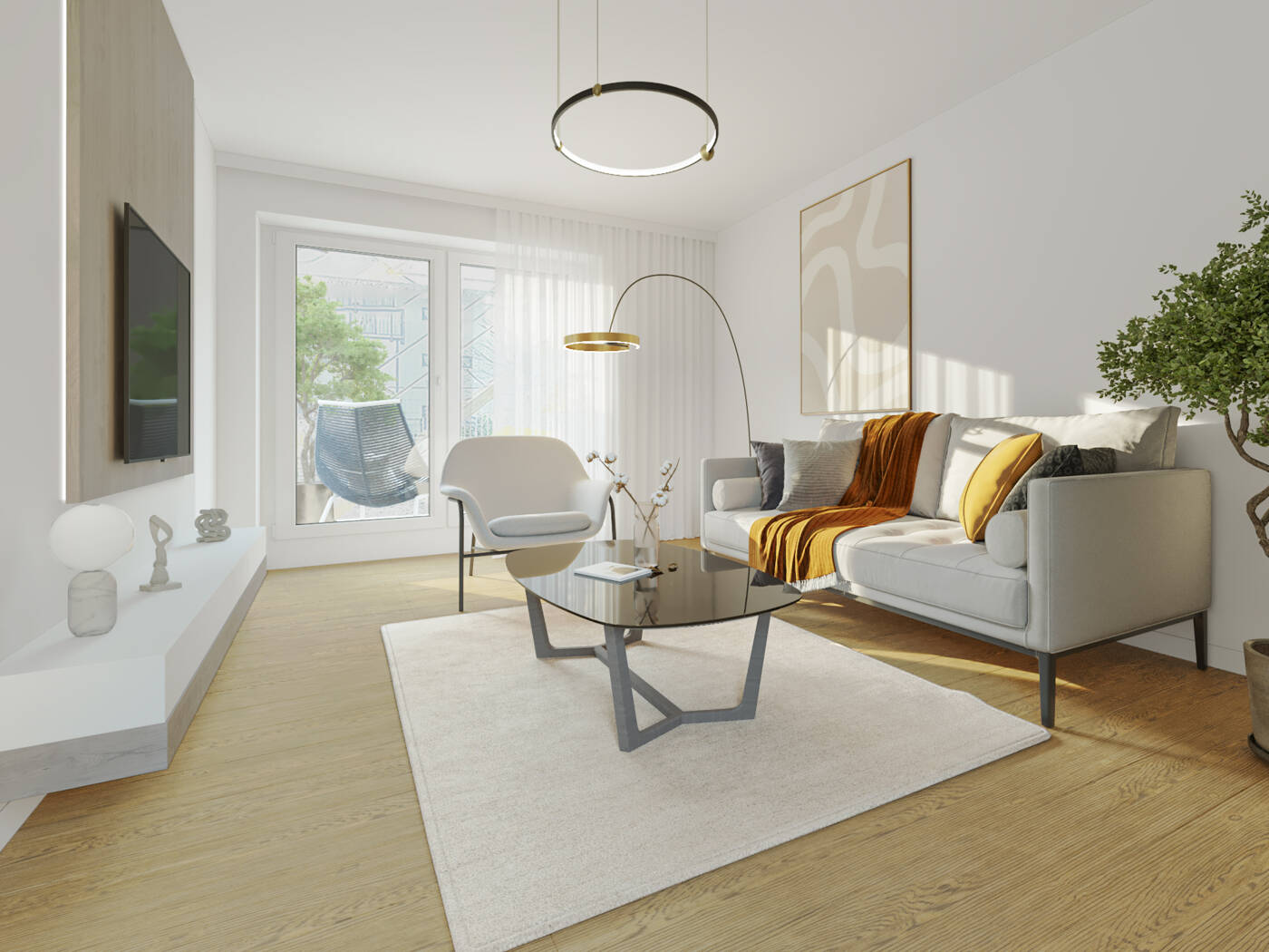 Ruhige 3,5-Zimmer Erdgeschosswohnung mit Hobbyraum und Privatgarten – Einzug Ende 2026 möglich – 80935 München – Vorschaubild 3