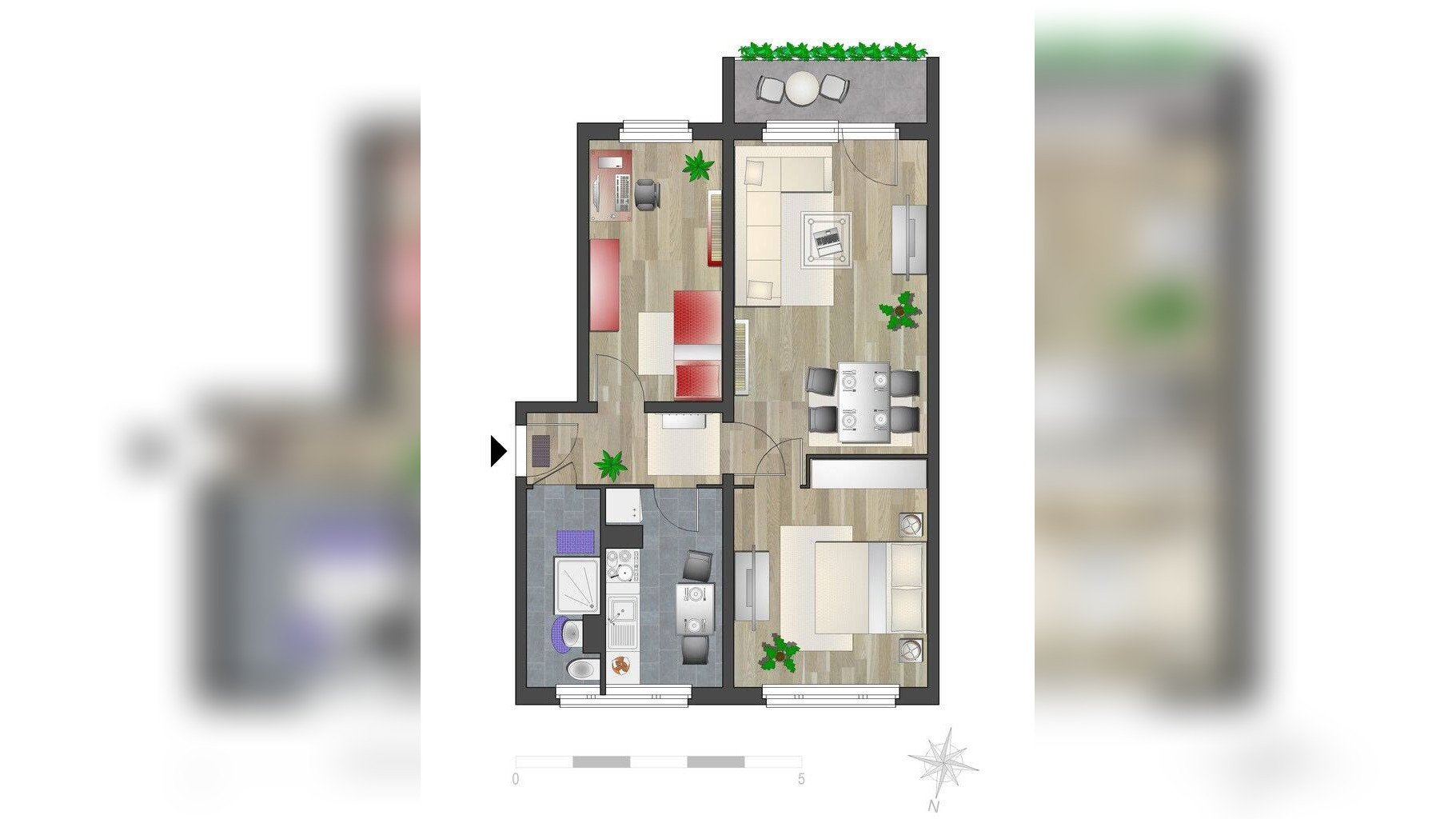 3-Raum-Wohnung in attraktiver Wohnlage – Chemnitz – Vorschaubild 4