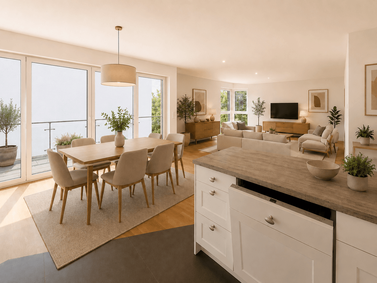 Moderne 4-Zimmer-Wohnung mit Balkon, 2 Bädern, TG-Stellplatz & Aufzug in begehrter Lage – 65189 Wiesbaden – Vorschaubild 4