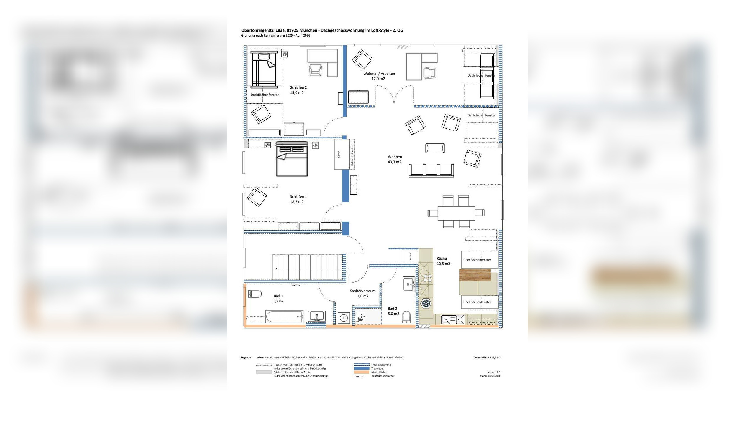 AIGNER – Exklusive kernsanierte Loft-Wohnung in Oberföhring – München – Vorschaubild 4