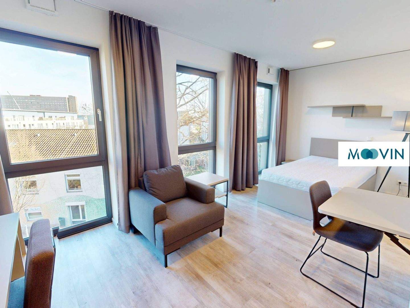 URBAN BASE: Vollmöbliertes Smart-Apartment mit EBK, ALL-IN-MIETE, UVM. am Rheinufer – 40225 Düsseldorf – Vorschaubild 3