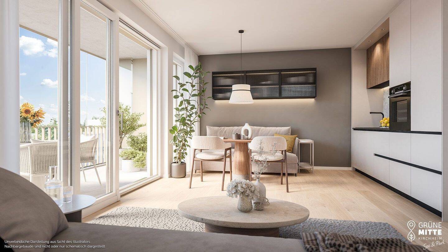 Modernes Apartment mit Duschbad u. Terrasse mit Parkblick – 85551 Kirchheim b. München – Vorschaubild 3