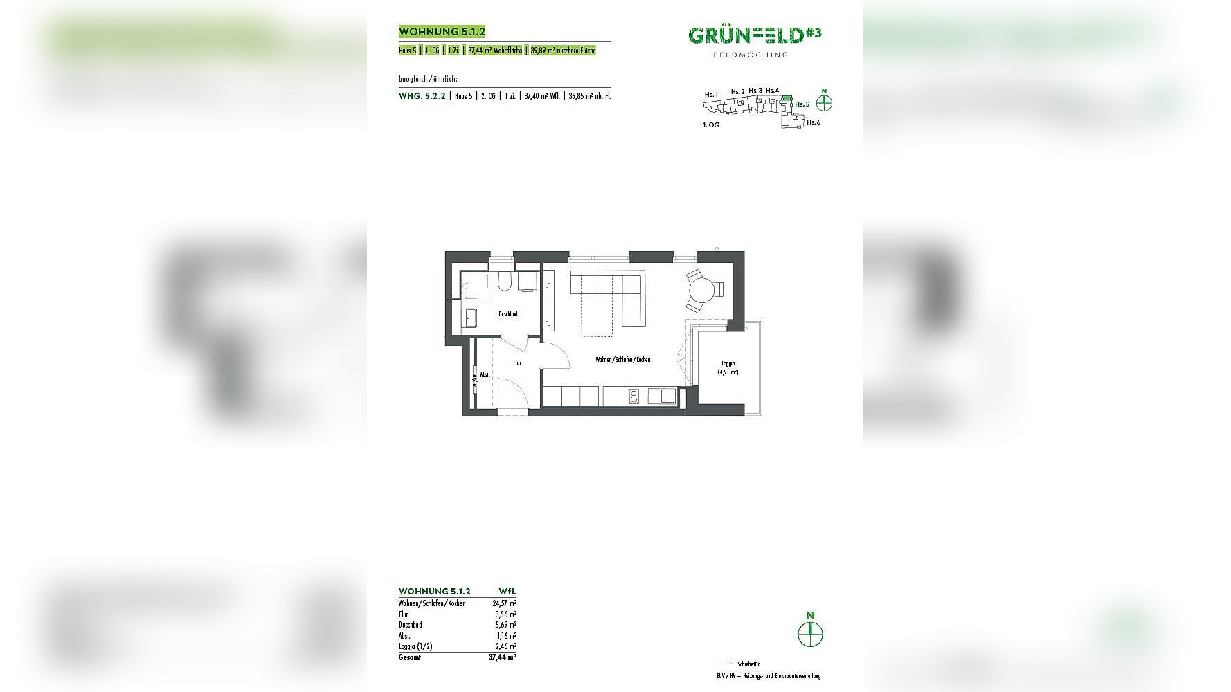 Apartment mit durchdachtem Grundriss mit geschützter Loggia und Tageslichtbad – 80995 München – Vorschaubild 4