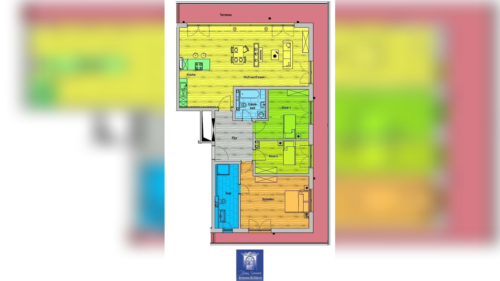Stilvolle Wohnung mit viel Platz, zwei Bädern und umlaufender Terrasse! – 1067 Dresden – Vorschaubild 3