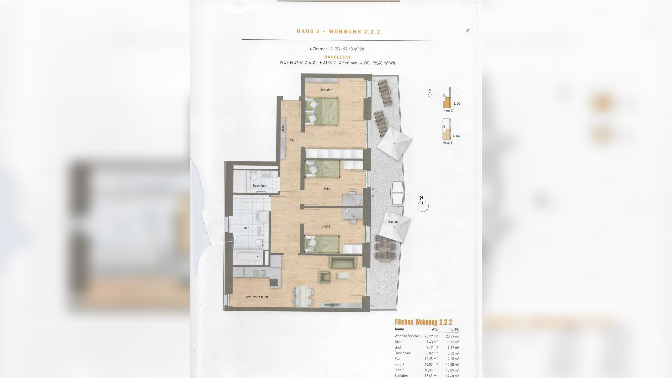 Schwabing-Freimann: Helle, moderne 4-ZI-Wohnung mit durchgehendem Balkon & EBK, ideal auch als WG – München – Vorschaubild 3
