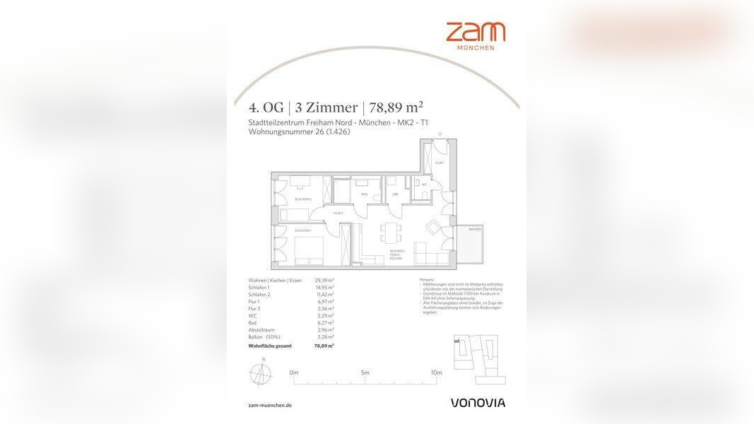 Komfort trifft Stil: 3-Zimmer-Wohnung mit Balkon – München – Vorschaubild 4