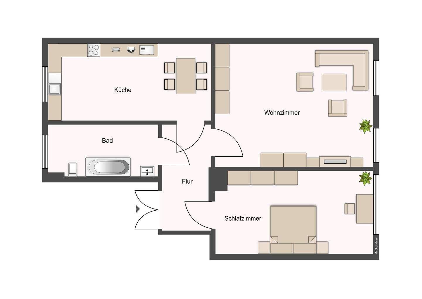 Gemütliche 2-Zimmer-Wohnung in Ebersdorf, Chemnitz – Ideal für Paare und Singles – Chemnitz – Vorschaubild 4