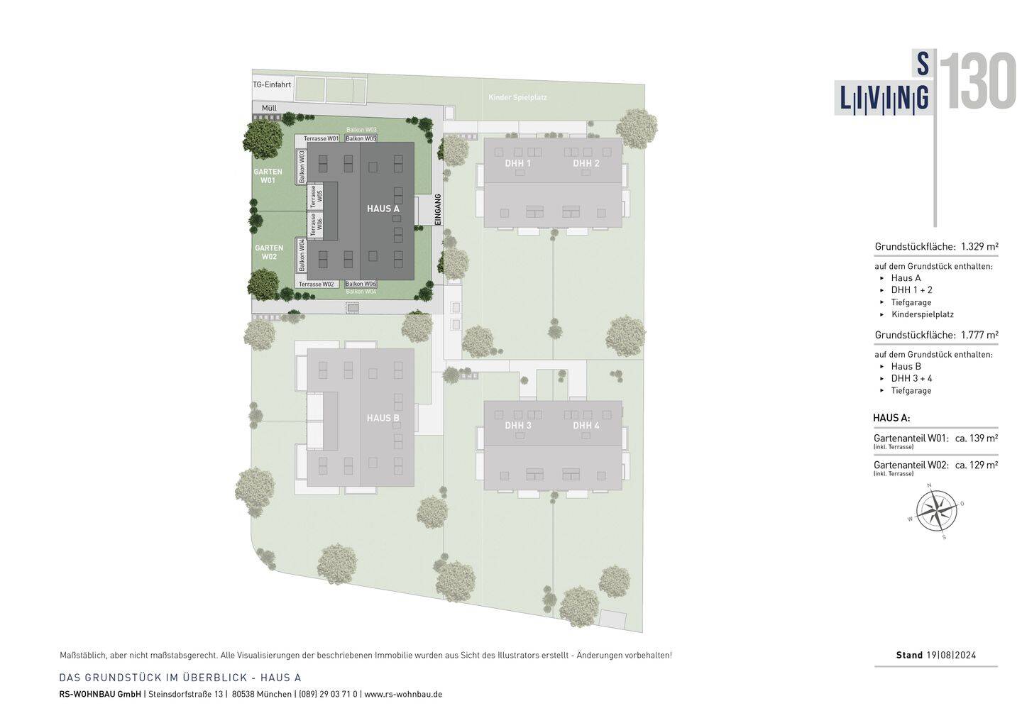 Sehr gut geschnittene NEUBAU-3-Zimmer-OG-Wohnung mit 2 Balkonen und Tiefgarage – 80995 München – Vorschaubild 4
