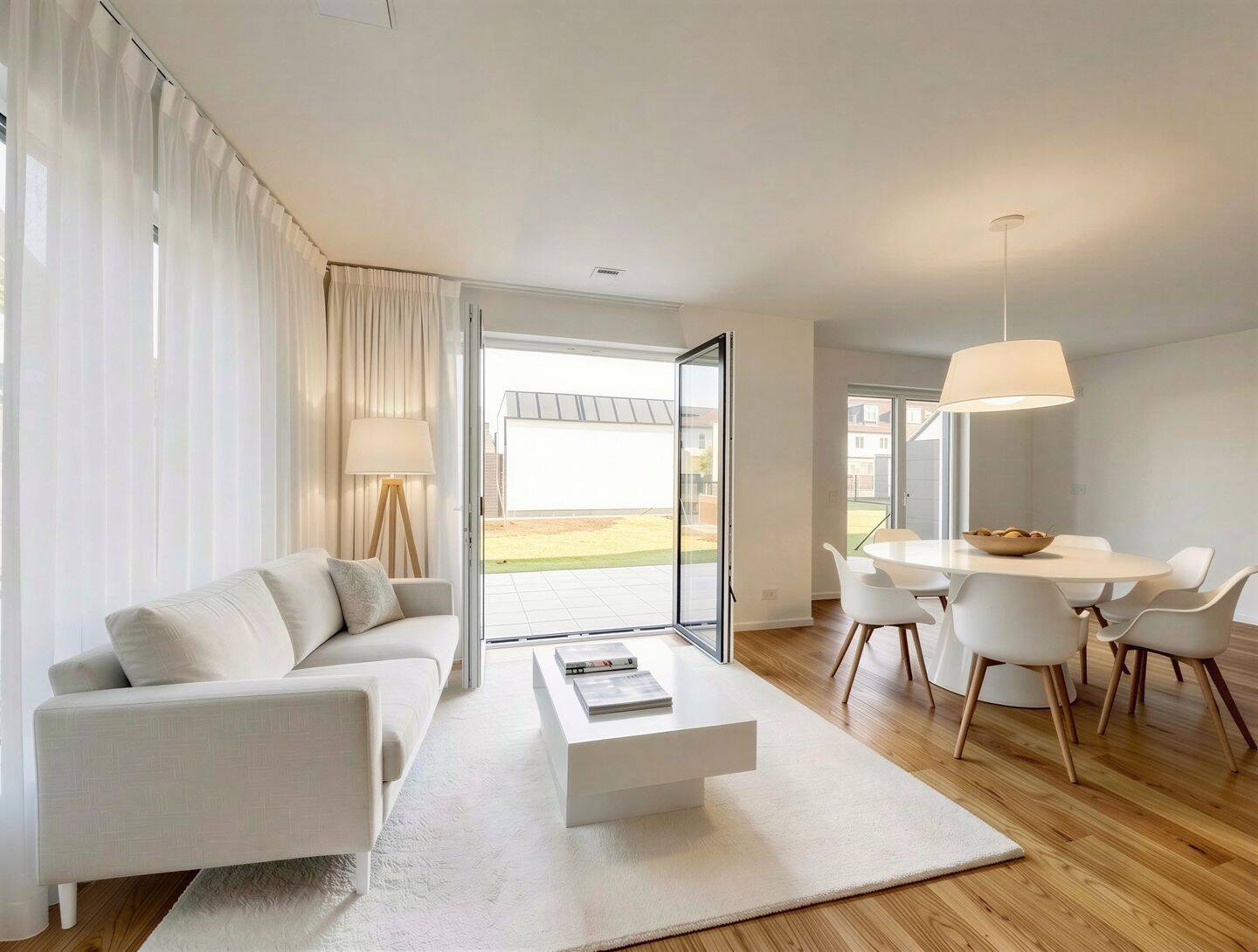 NEUBAU-3-Zimmer-Gartenwohnung mit Süd-Terrasse + wohnlich ausgebautem Souterrain (2 Räume + 2. Bad) – 81827 München – Vorschaubild 3