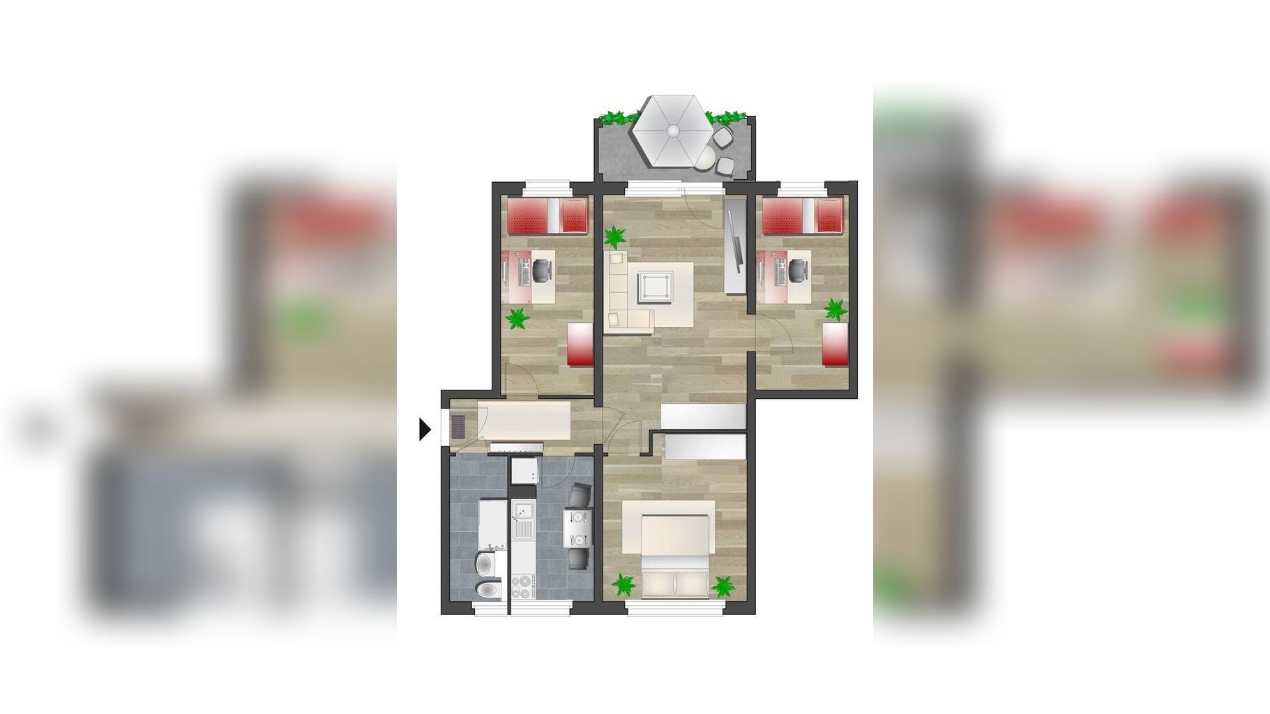 NEU sanierte Balkonwohnung in attraktiver Wohnlage – Chemnitz – Vorschaubild 4