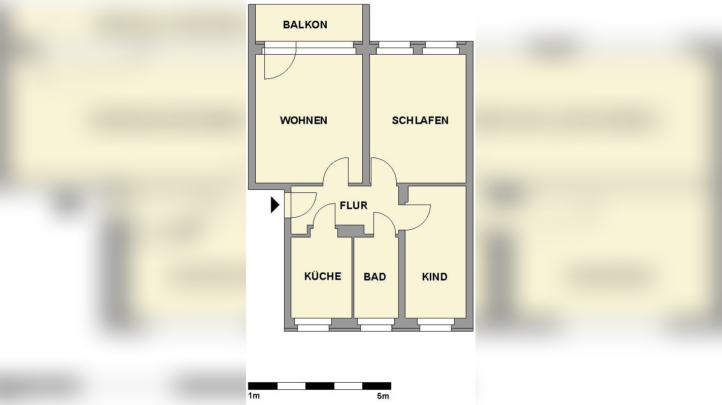 3-Raum-Wohnung mit Blick zur Lutherkirche – Chemnitz – Vorschaubild 4