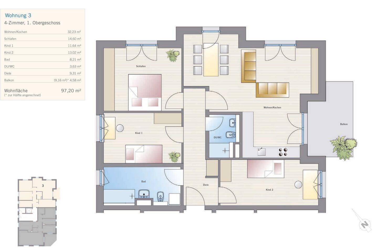OPTIMALER GRUNDRISS – SCHÖNE 4-RAUM WOHNUNG – 1109 Dresden – Vorschaubild 6