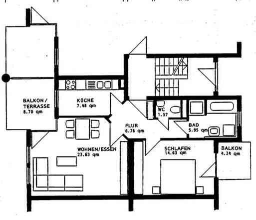 Gelegenheit: schöne ruhige 2-Zimmer-Wohnung – 70619 Stuttgart – Vorschaubild 4