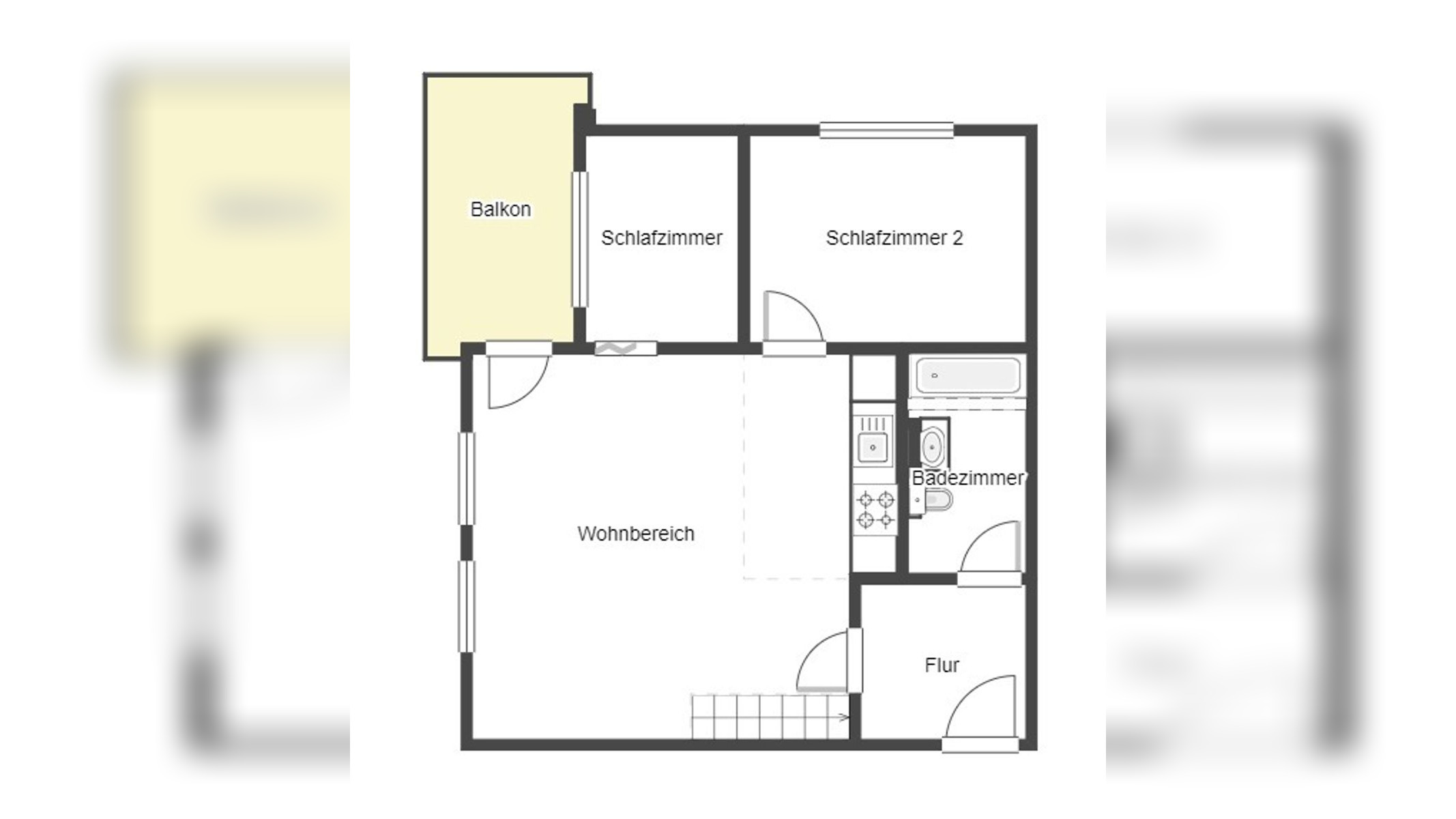 Tolles Raumgefühl in unmittelbarer Ostseenähe: Gepflegte Maisonette mit Südbalkon und Stellplatz – 17449 Karlshagen – Vorschaubild 4