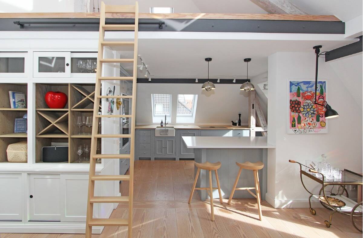 Möblierte, außergewöhnliche DG-Wohnung mit Sauna im begehrten Glockenbachviertel – München – Vorschaubild 3