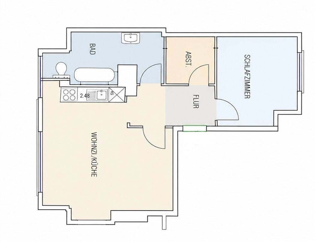 Dachgeschosswohnung in Wassernähe im schönen Hamburg-Hamm! – 20537 Hamburg – Vorschaubild 3