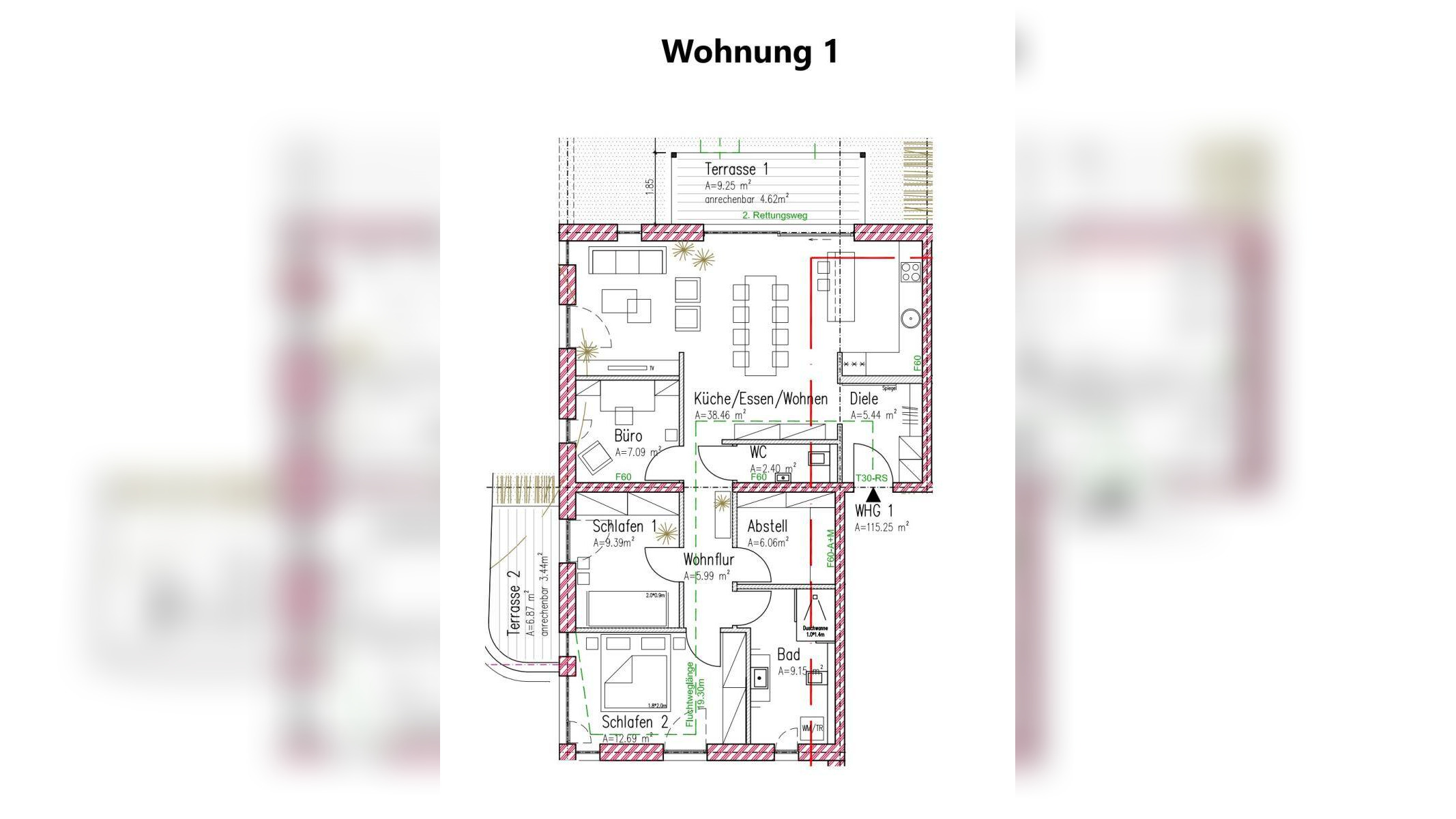 Helle Neubauwohnung mit eigenem Garten im KFW 40 Energiesparhaus Nähe Porta Nigra – 54292 Trier – Vorschaubild 3