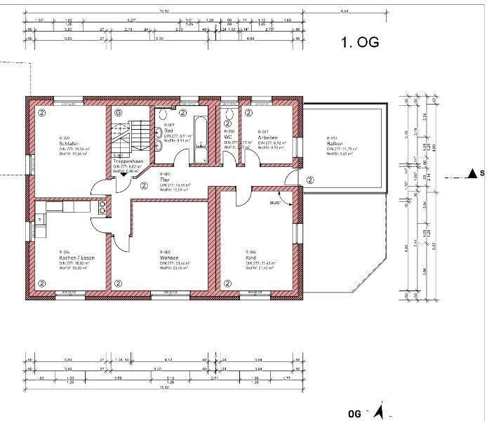 4 Zimmer Wohnung – Garage – Balkonterrasse – 89233 Neu-Ulm – Vorschaubild 3