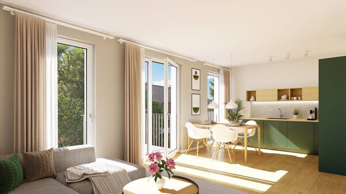NEU: Stilvolles 1-Zimmer-Neubau-Penthouse mit kleiner Dachterrasse & Aufzug in Hamburg-Niendorf – 22459 Hamburg – Vorschaubild 3