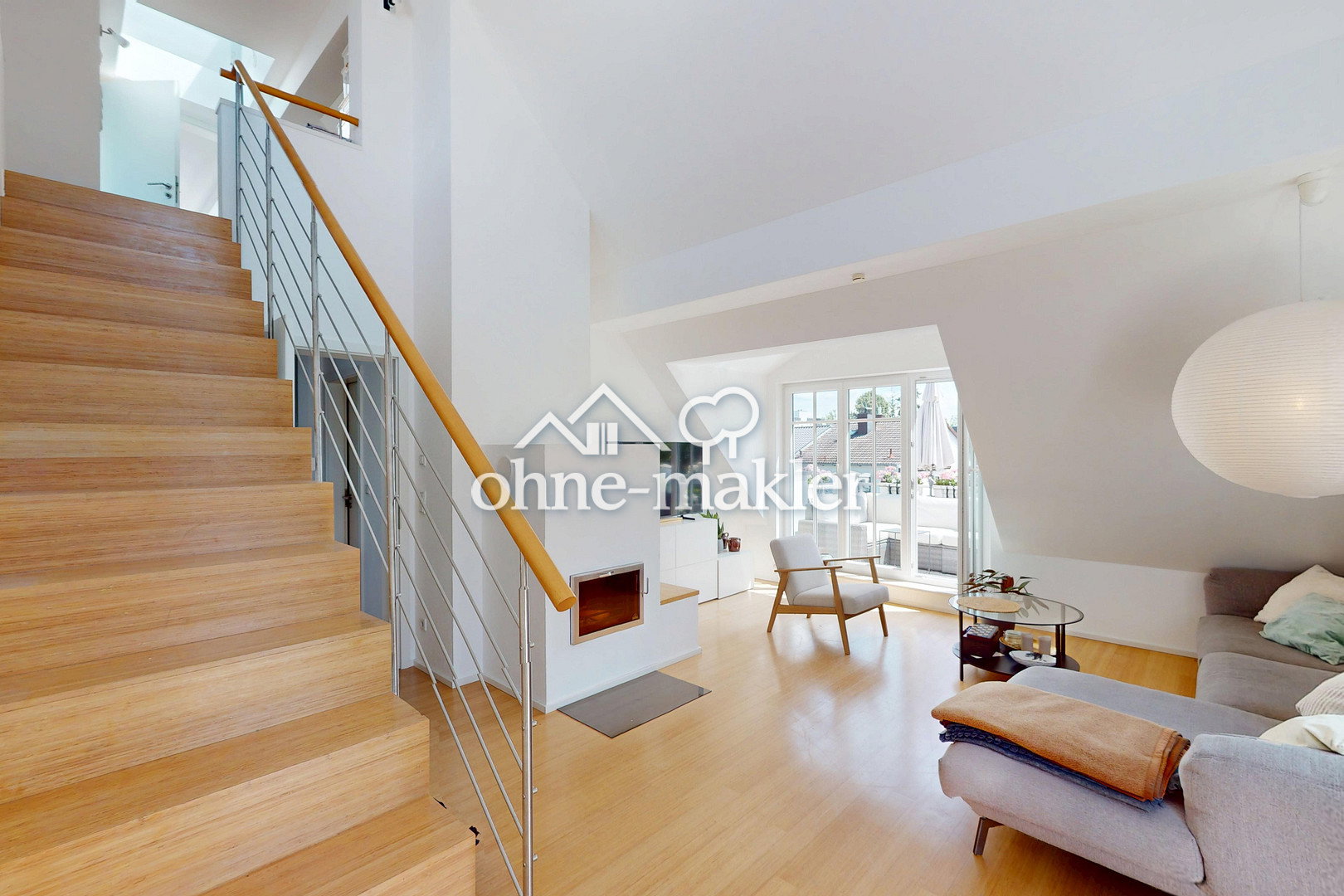 Design-Maisonette mit Kamin & Galerie Traumlage – Manzostr. 15, 80997 München – Vorschaubild 3