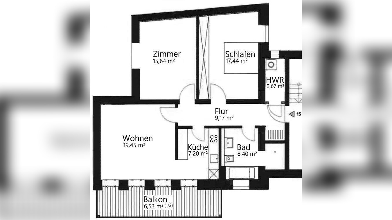 ** 3-Zimmer-Whg. mit gehobener Ausstattung in ruhigem Hofgebäude ** – 4315 Leipzig – Vorschaubild 3