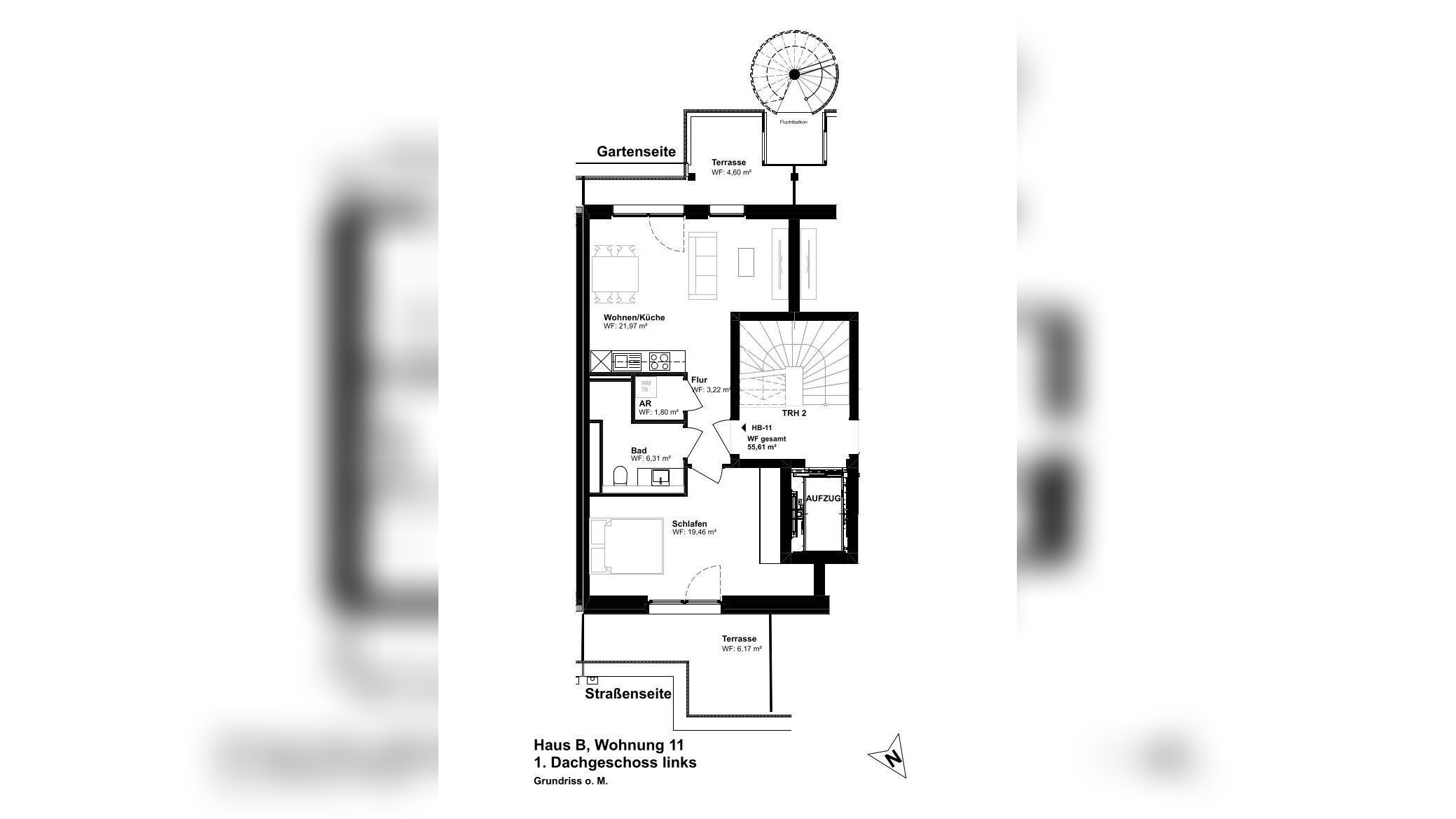 Neubau Erstbezug: Exklusive und hochwertig ausgestattete 2 Zimmer Wohnung im DG, 2 Balkone in Haus B – 28207 Bremen – Vorschaubild 7