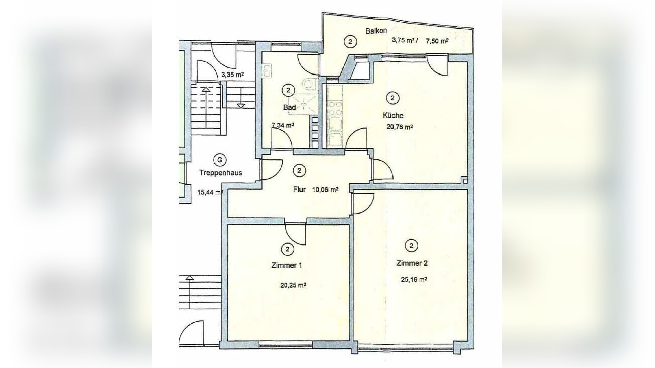Freie großzügige 2-Zimmer-Wohnung mit offenem Küchenbereich & Balkon in Kieler Bestlage! – 24116 Kiel – Vorschaubild 3