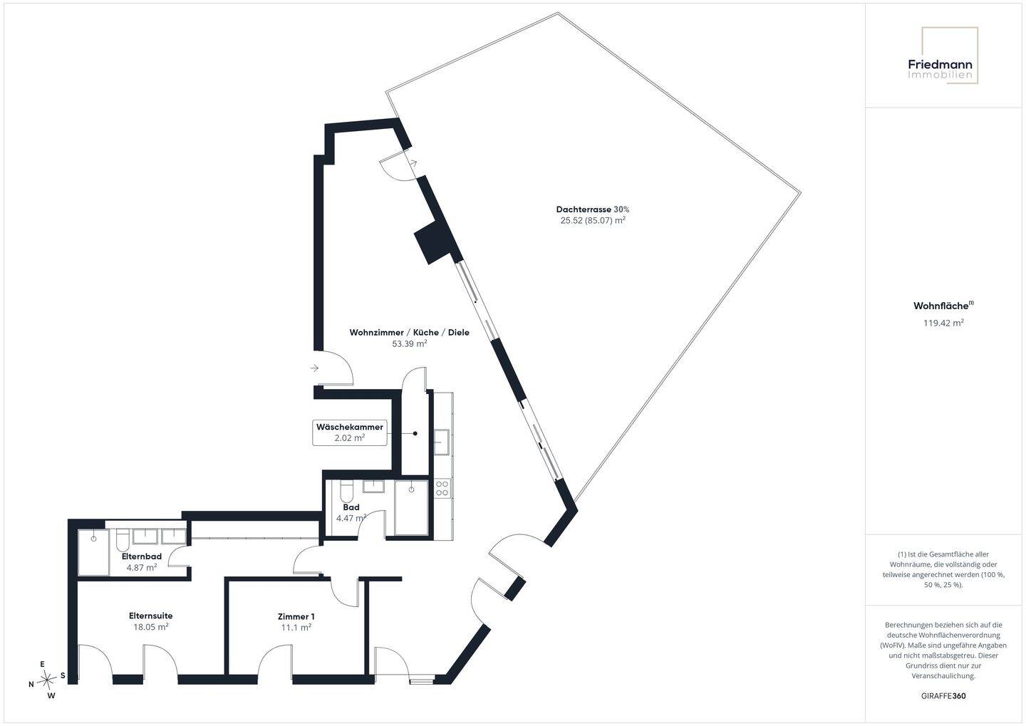 Exklusives Penthouse mit Dachterrasse und Blick zum Mattheiser Wald – 54296 Trier – Vorschaubild 4