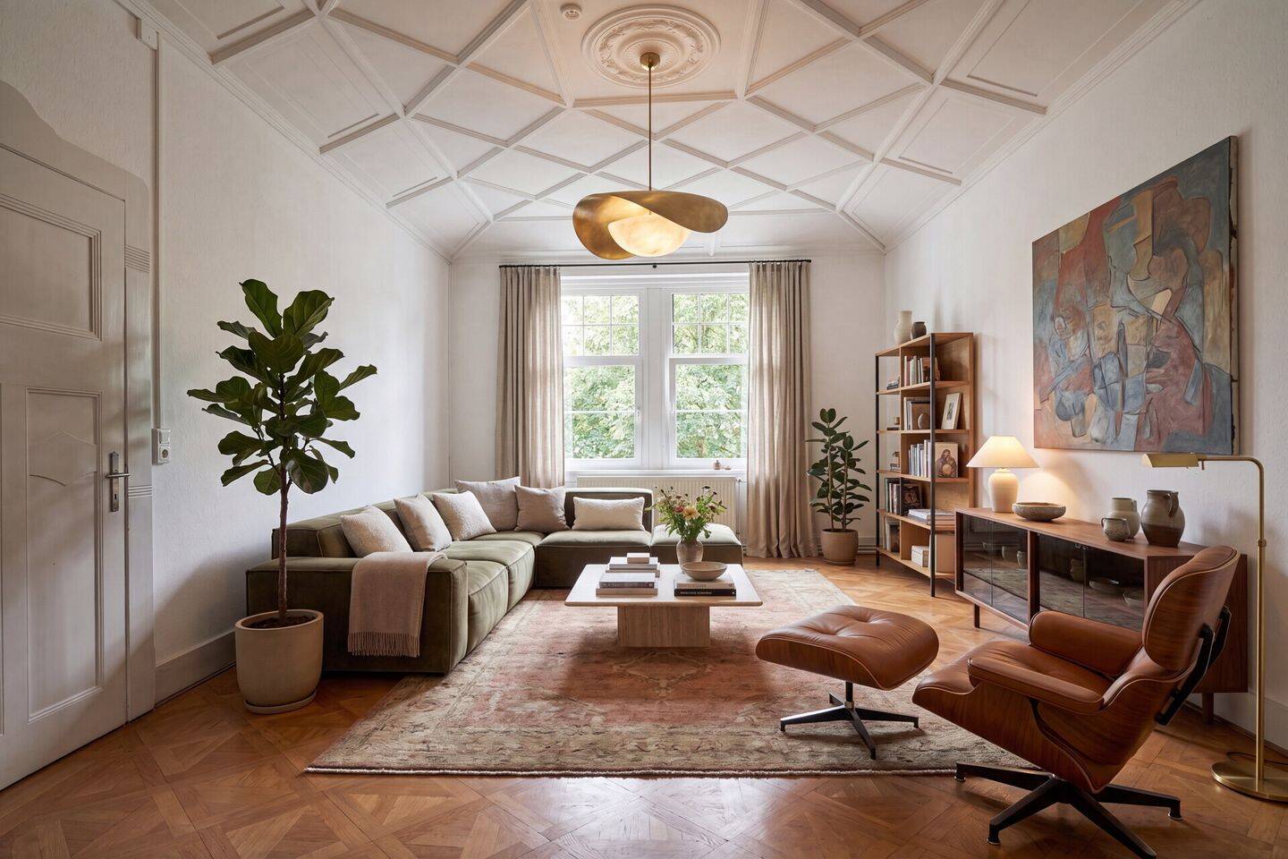 6 Zimmer in Freiburg-Wiehre: 172 m² Jugendstil-Altbau, ganze Etage mit 2 überdachten Balkonen – 79100 Freiburg im Breisgau – Vorschaubild 3